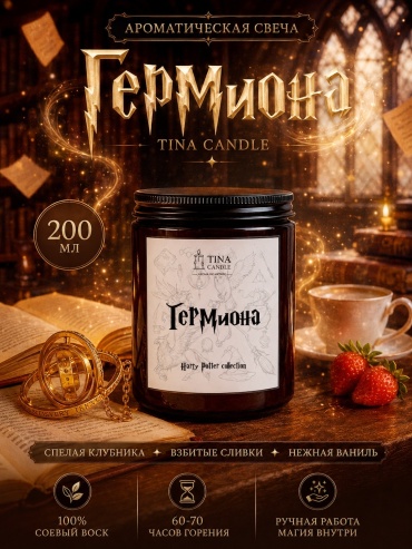 Ароматическая свеча Tina Candle Гермиона 200 мл
