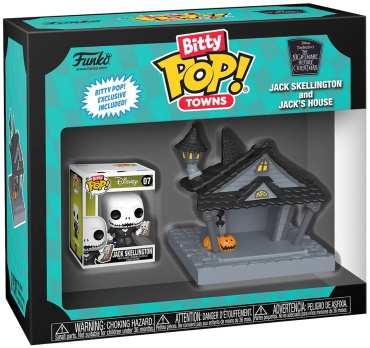 Funko Фигурка Bitty POP! Towns TNBC Jack Skellington and Jack's House по "Кошмар перед Рождеством". 2.3 см 1 шт