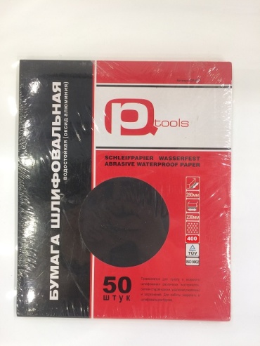 PQtools шлифовальный лист P400 (230х280 мм), 50 шт