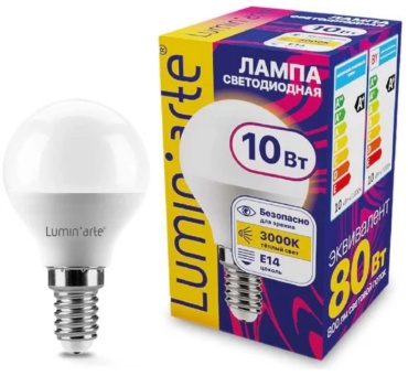 LUMIN ARTE 10W E14, светодиодная, теплый белый