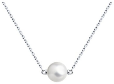 Колье Diamant 94-170-01092-1 длина 45 см вес 3.81 г серебро, имитация жемчуга