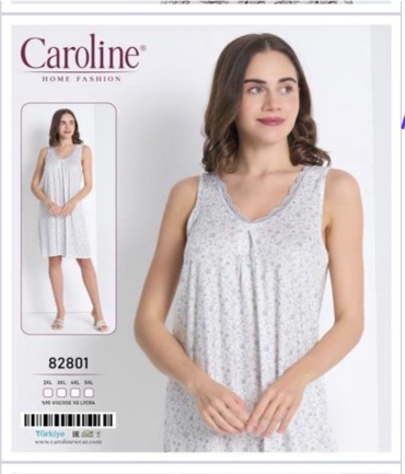 Ночная сорочка Carolina белый, голубой