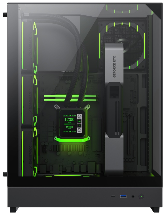 Корпус Gamemax T20 BK черный