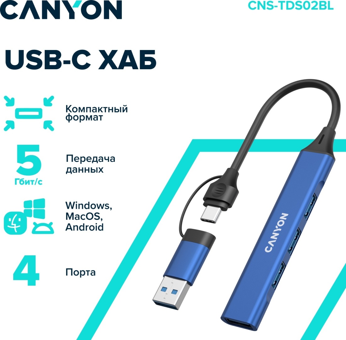 Док-станция Canyon CNS-TDS02BL синий