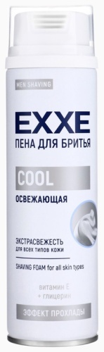 EXXE Пена для бритья EXXE COOL освежающая, 200 мл пена для бритья 200 мл