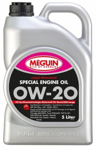 Синтетическое MEGUIN Масло моторное MEGUIN 0W-20 SPECIAL ENGINE OIL 0W-20 5 л