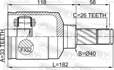 Renault шрус внутренний 2411DUSTMTLH