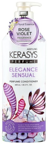 KeraSys Eegance Sensual, парфюмерный кондиционер, роза, 600 мл кондиционер 600 мл