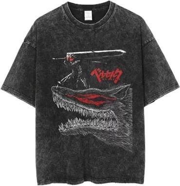 Футболка SHOPITO Berserk, Guts, Griffith , Гриффит, Гатс, Берсерк черный