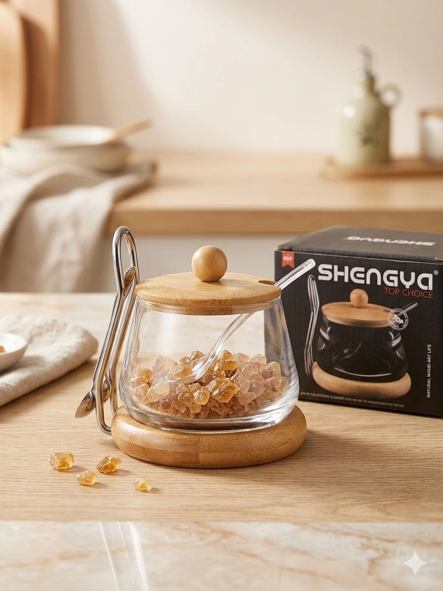 Shengya сахарница 3328236445 1 шт, акрил, дерево