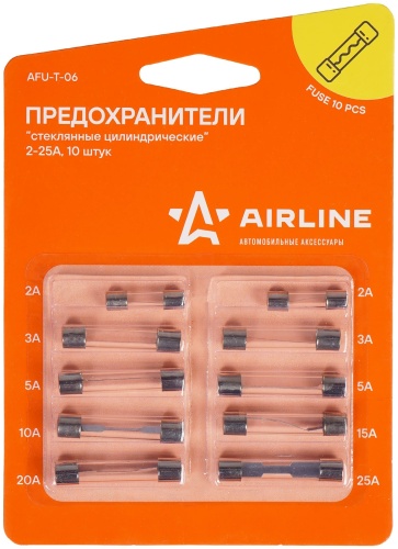 AIRLINE набор предохранителей AFU-T-06 10 шт