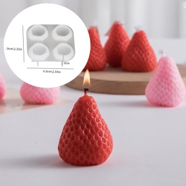 Mold Store Молд Клубника высота 3 см силикон