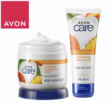 Avon Набор крем 3 в 1 400мл , крем для рук 75мл с ароматом тропических фруктов крем для тела 475 мл