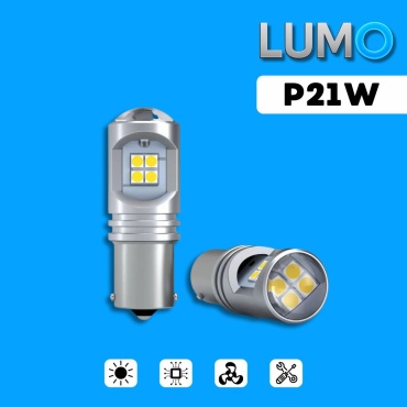 Lumo 1156-12w-3030 светодиодная P21W, 2 шт