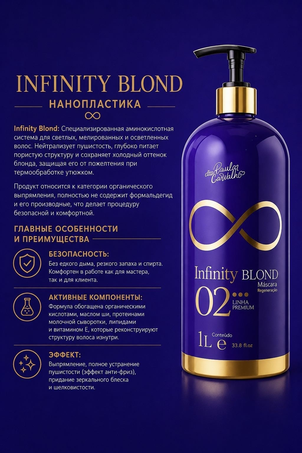 Ana Paula состав Infinity Blond NANO Нанопластика 1000 мл