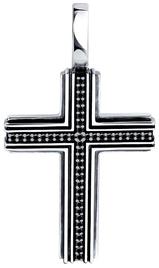 Крестик Diamant V44304 вес 4.85 г серебро, фианит