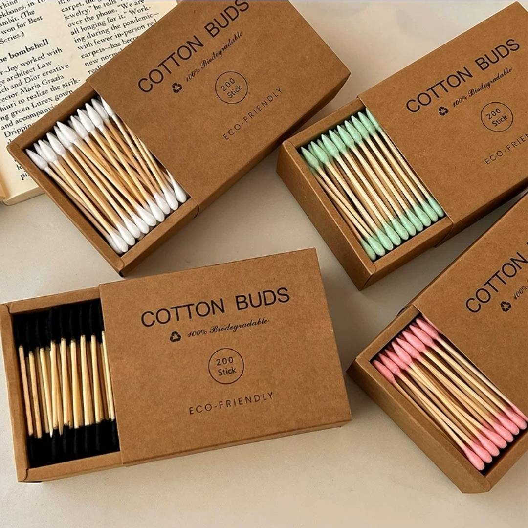 Cotton Buds ватные палочки Бамбуковые ватные палочки. 200 шт
