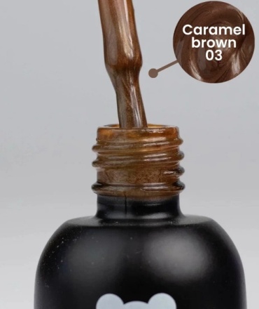 M&K nails гель-лак Caramel brown cat 03 камуфлирующее 10 мл