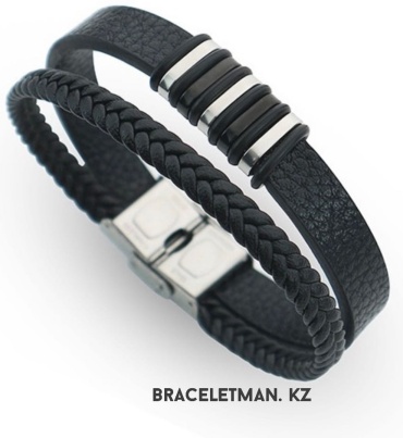 BRACELETMAN.KZ длина 20 см искусственная кожа, без вставок
