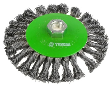 Металлическая щетка TUNDRA 1032363, 125 мм нержавеющая сталь
