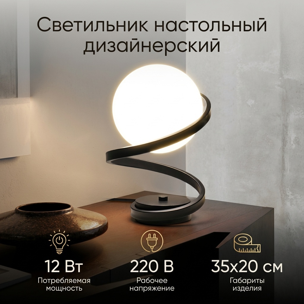 LORA GREAT декоративный светильник настольный 2416843880, белый