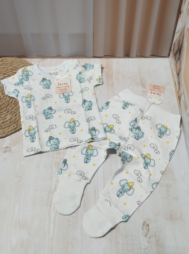Комплект Twins Textile белый, голубой