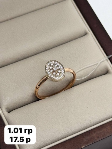 DARI GOLD 3455432 размер 17.5 вес 1.01 г золото, фианит