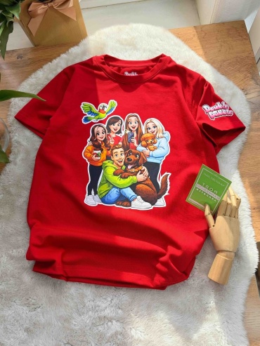Футболка TMH_TREND.KZ Дабл Бабл Double Bubble красный