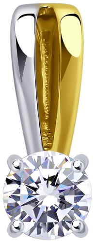 Подвеска Diamant 8895753 классика вес 0.59 г золото, фианит