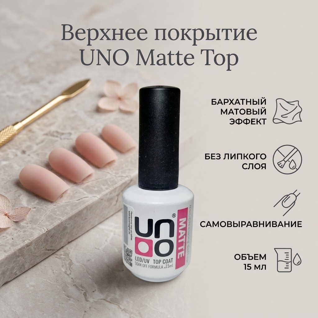 UNO верхнее покрытие Matte Top прозрачный матовое 15 мл