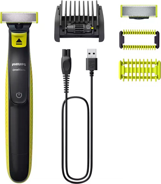 Philips триммер QP2824/20 черный, зеленый