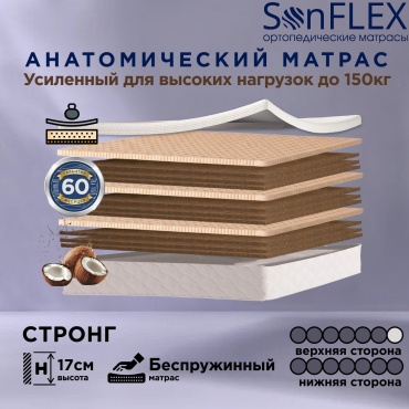 Матрас SonFlex Стронг, 185x220x17 см