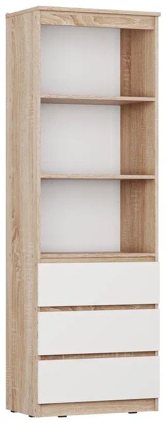 Стеллаж напольный GreenMebel Nord S-01, 60.4x35x179.6 см, белый, бежевый