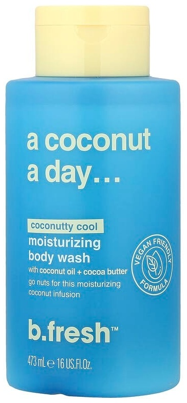 B.fresh A Coconut A Day, увлажняющий гель для душа, прохладный кокос, 473 мл гель 473 мл