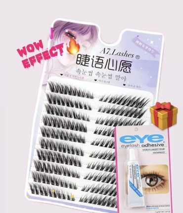 A7.Lashes пучковые 30D C, C+ 0.07 мм черный mix 7-13 мм