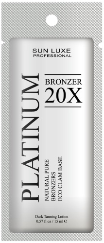 Sun Luxe Professional крем для солярия Platinum Bronzer 20X Natural Pure 15 мл