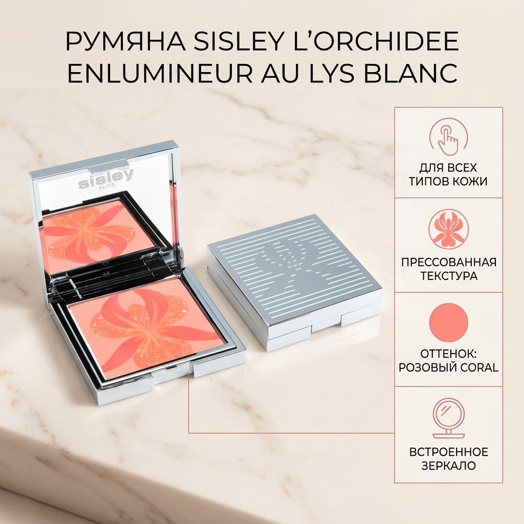 Sisley L'Orchidee Enlumineur au Lys Blanc румяна Coral