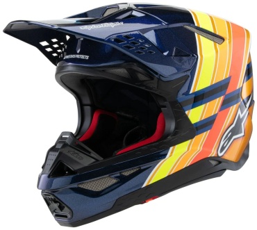Alpinestars Supertech M10 TLD 25 MIPS синий, оранжевый, желтый XL