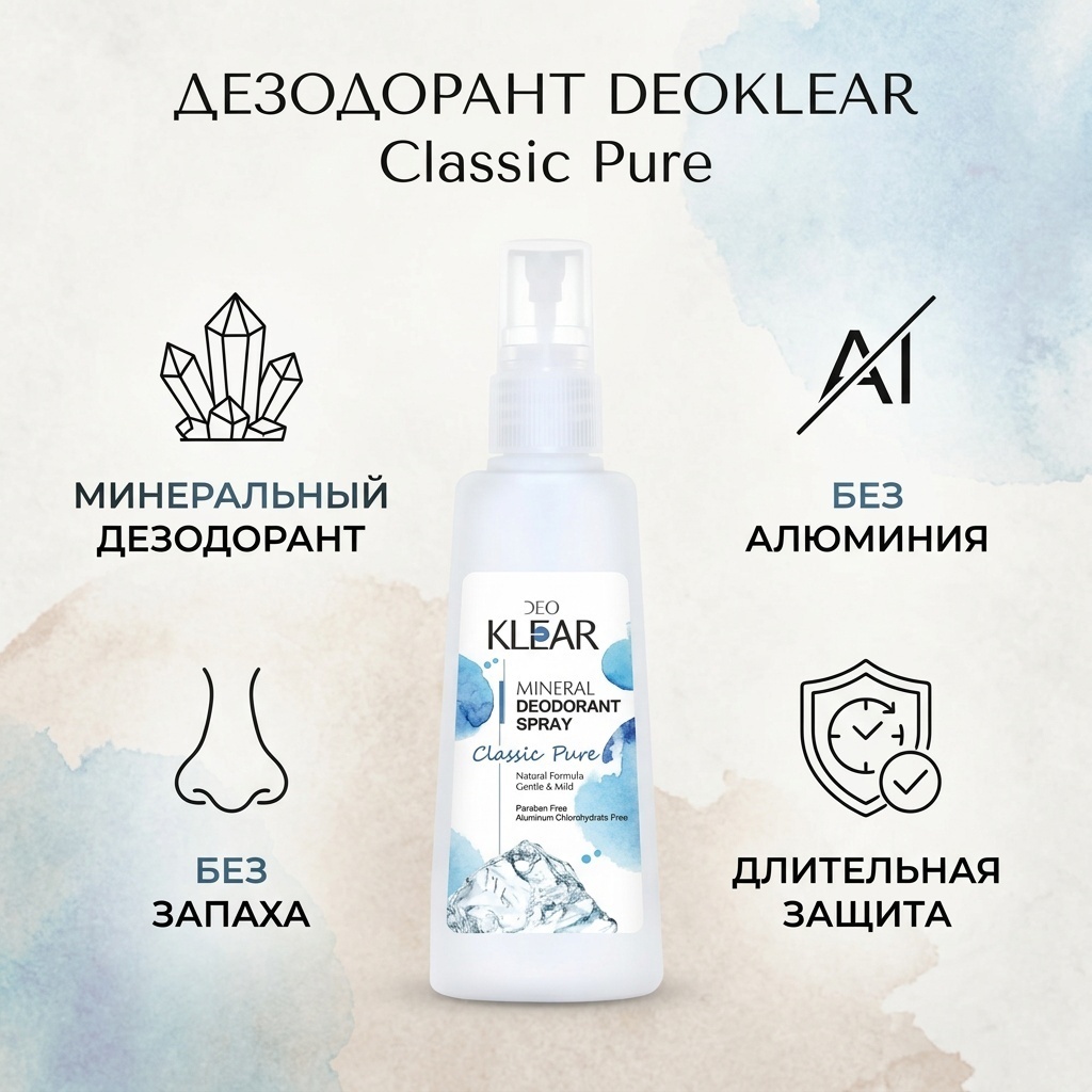 DEOKLEAR Classic Pure дезодорант унисекс 100 мл