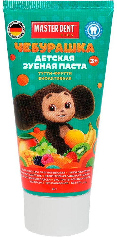 Master Dent зубная паста Чебурашка тутти-фрутти 65 г