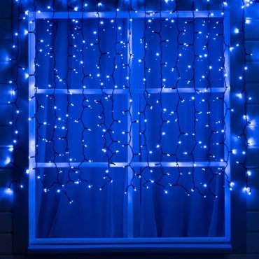 Штора Luazon Lighting цвет свечения синий 1.5 м