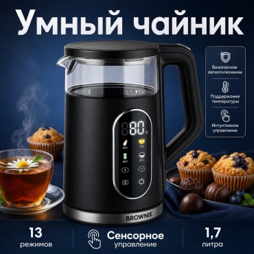 Электрочайник BROWNIE PRO Y100 черный