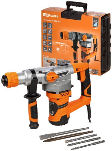 Перфоратор TDM ELECTRIC SQ1087-0104 4.5 Дж, 1200 Вт., SDS-Plus