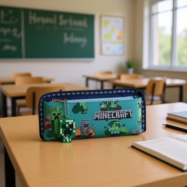 Пенал Minecraft Начни игру, застежка молния, мультиколор