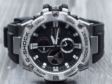 Кварцевые CASIO GST-B100-1ADR пластик, нержавеющая сталь