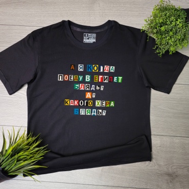 Футболка Mayki Print А я когда поеду в Египет черный