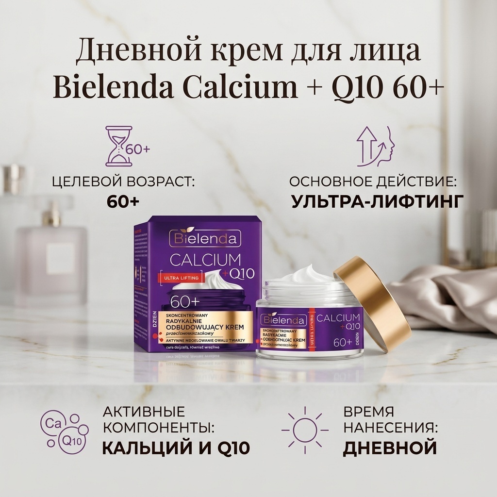 Bielenda крем Calcium + Q10 60+ для лица 50 мл