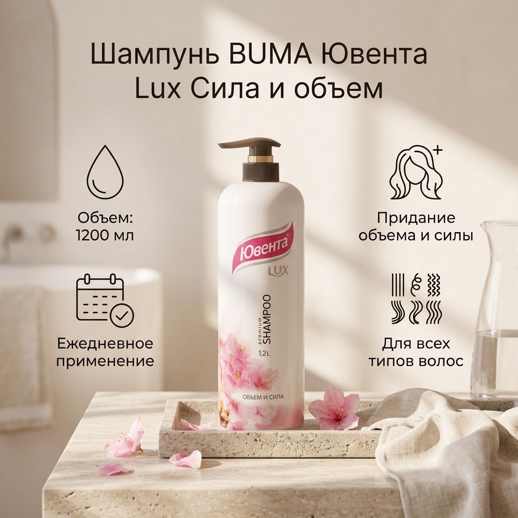BUMA Ювента Lux Cила и объем шампунь 1200 мл
