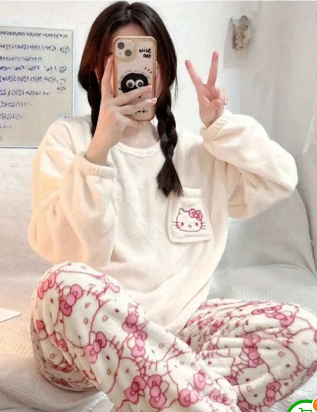 Пижама Hello Kitty белый, розовый