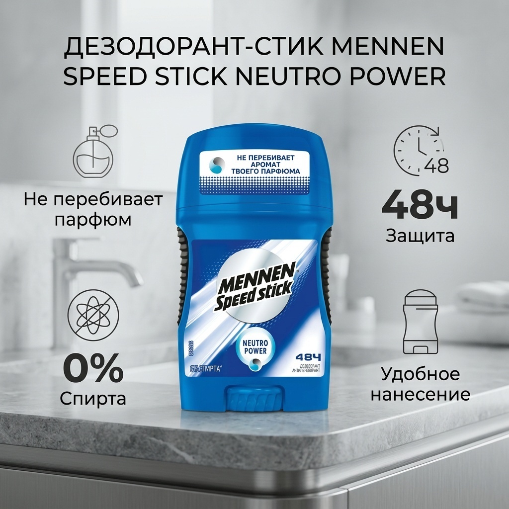 Mennen Speed Stick Neutro power дезодорант для мужчин 50 г